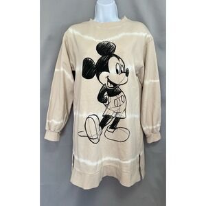 Zara Disney Long Sweatshirt  Beige Mikey Mouse 13-14 Yrs NWT‎